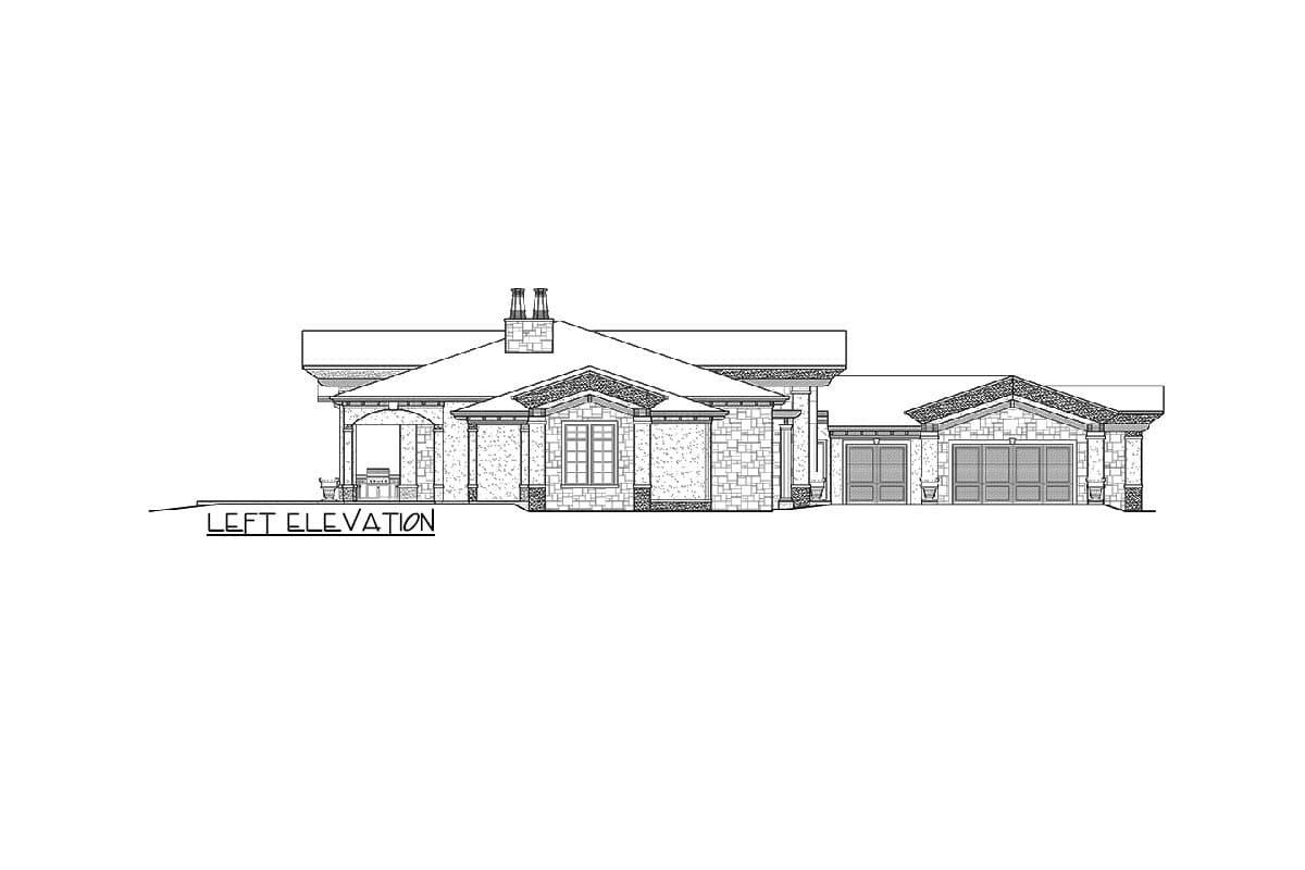 Plan 23953JD: Luxury Transitional House Plan with 3 Bedrooms - 4900 Sq Ft - Image #8 - European, Transitional, Tuscan