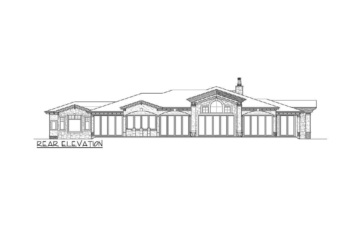 Plan 23953JD: Luxury Transitional House Plan with 3 Bedrooms - 4900 Sq Ft - Image #9 - European, Transitional, Tuscan