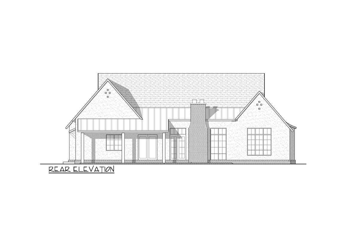 Plan 290166IY: 1-Story House Plan with Finished Lower Level - 4653 Sq Ft - Image #4 - European, Transitional