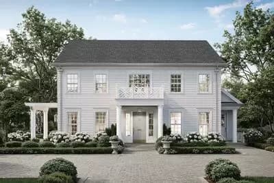 Traditional House Plan with Upstairs Master Suite with Private Deck - 3631 Sq Ft