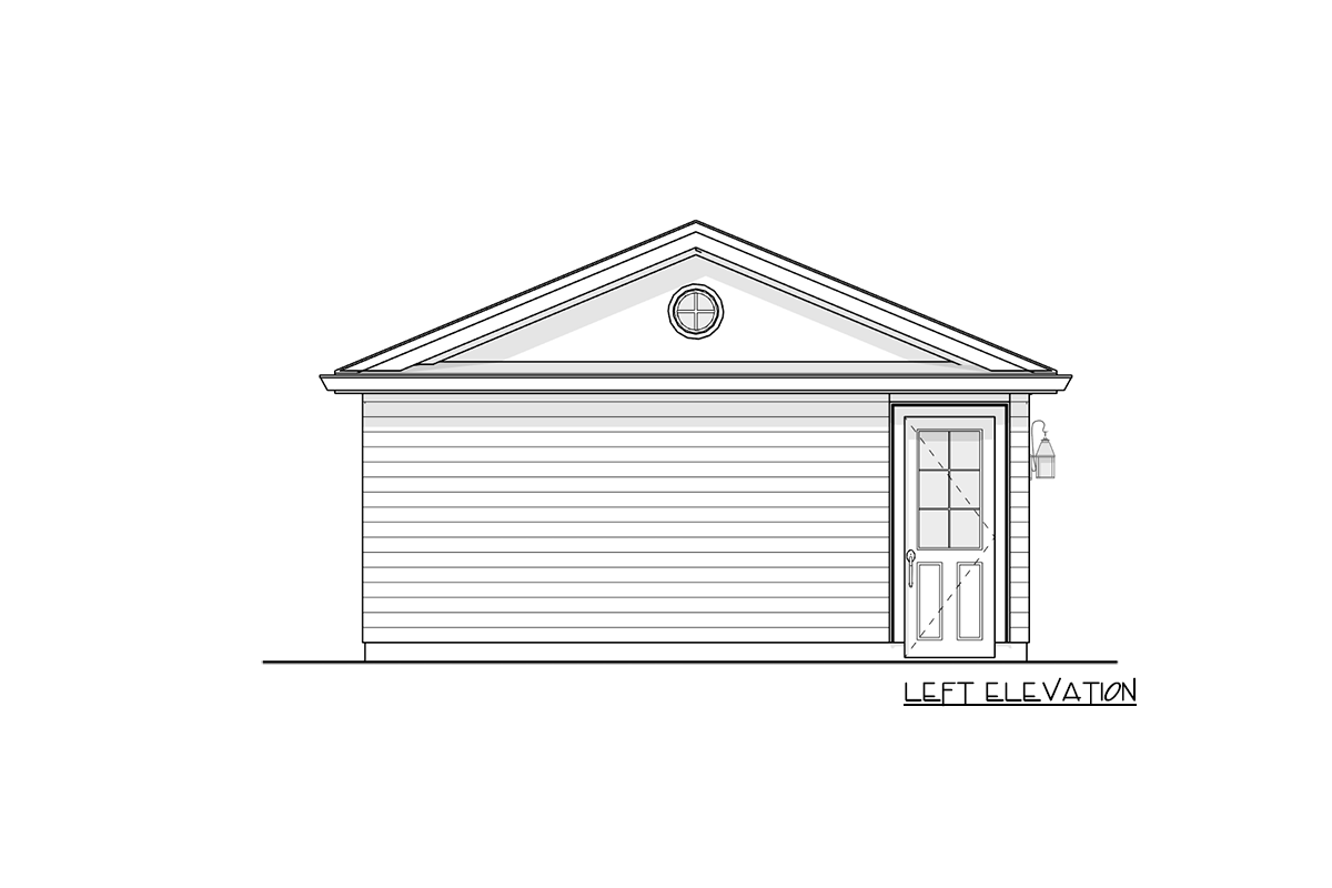 Plan 270090AF: 2-Car Detached Garage with Storage Area - 572 Sq Ft - Image #5 - Colonial, Country, Traditional