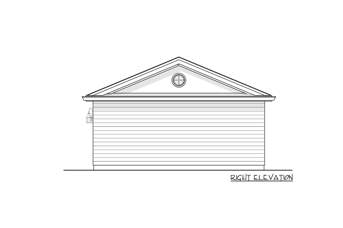 Plan 270090AF: 2-Car Detached Garage with Storage Area - 572 Sq Ft - Image #7 - Colonial, Country, Traditional
