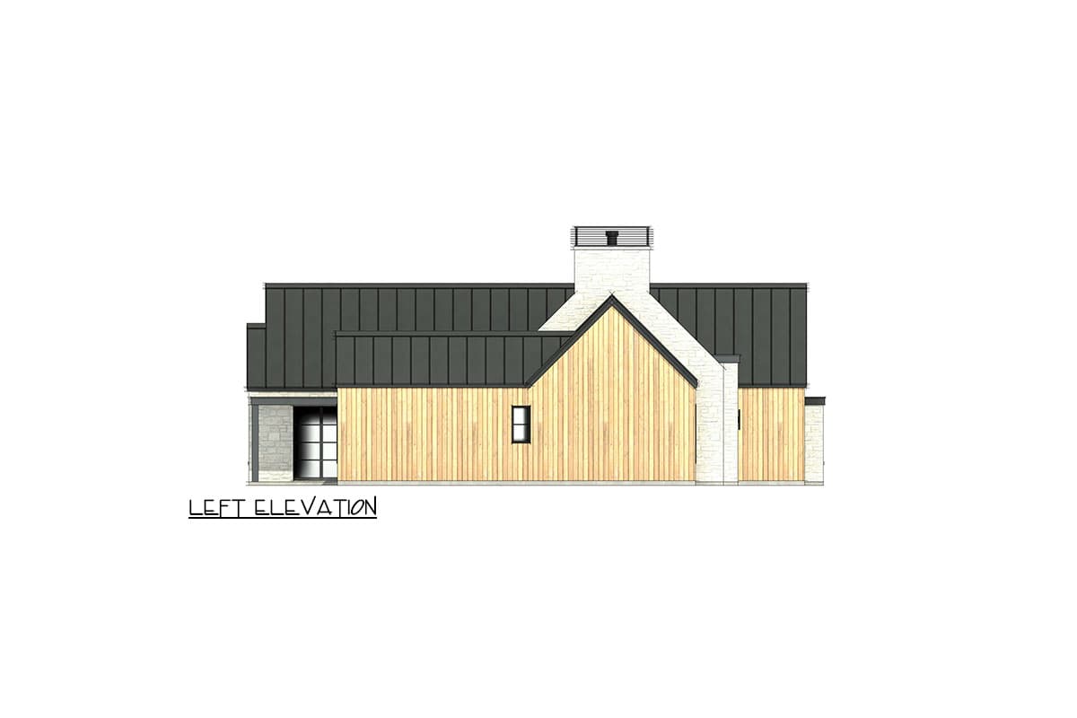 Plan 818111JSS: Scandinavian-Inspired House Plan with Split Bed Layout - 2301 Sq Ft - Image #8 - Contemporary, Modern Farmhouse, New American, Scandinavian