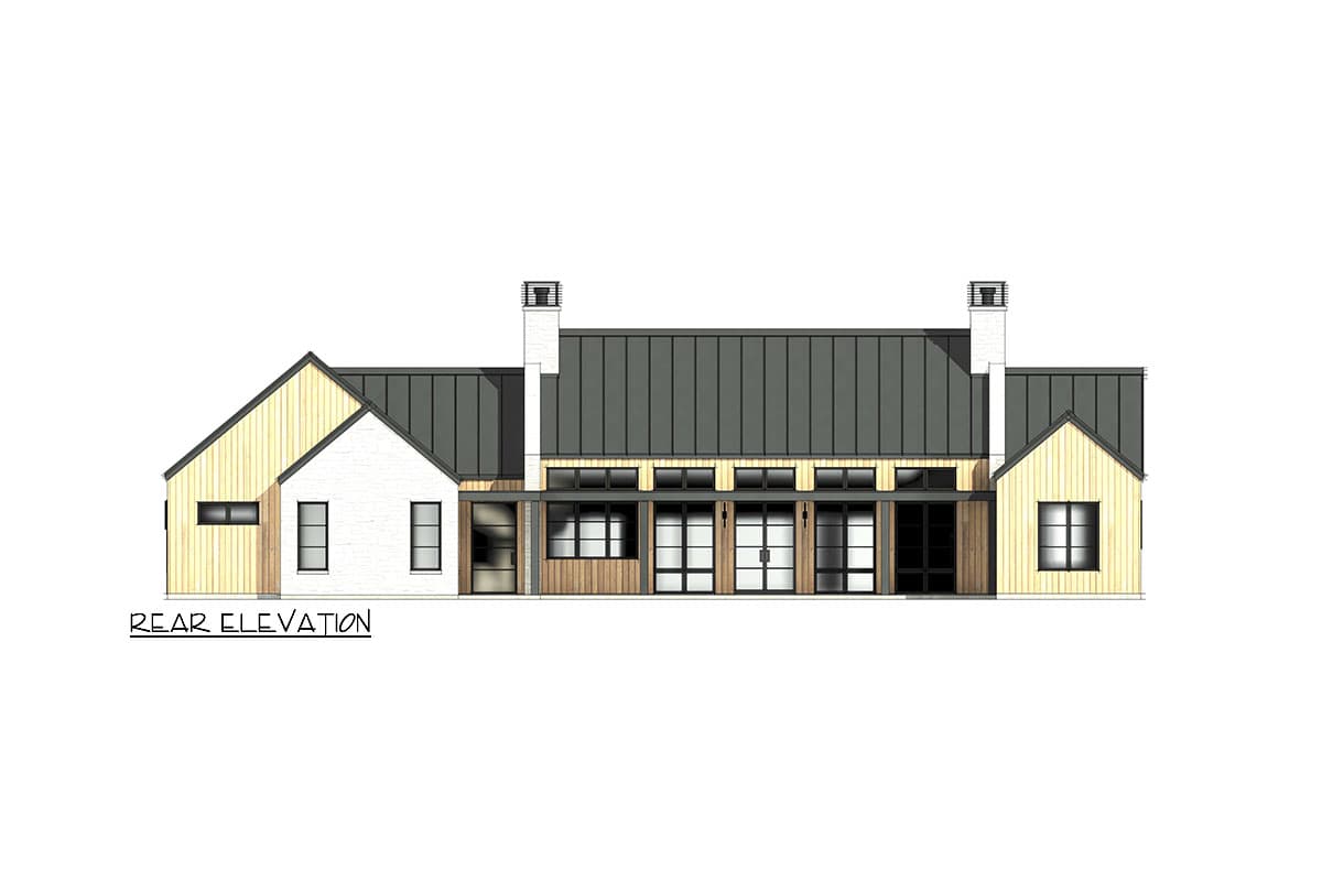 Plan 818111JSS: Scandinavian-Inspired House Plan with Split Bed Layout - 2301 Sq Ft - Image #9 - Contemporary, Modern Farmhouse, New American, Scandinavian