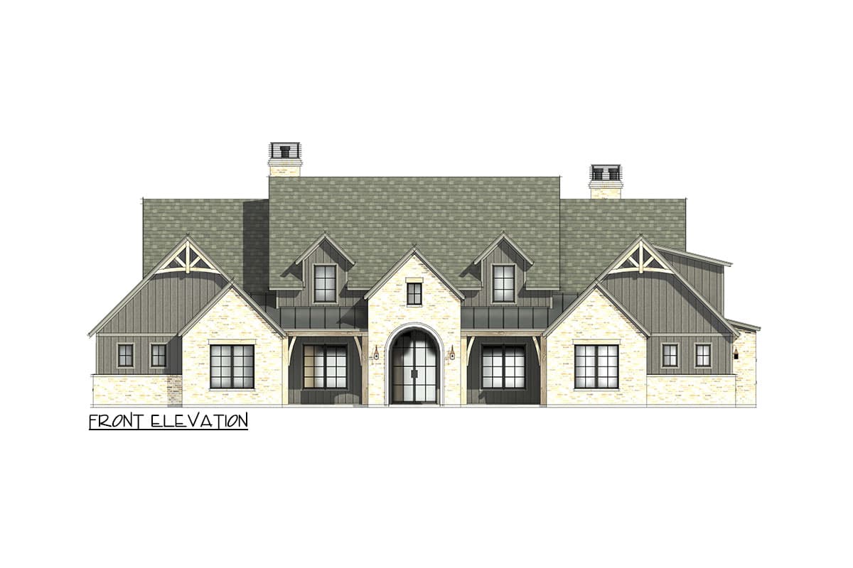 Plan 818112JSS: Transitional House Plan with Perfect Symmetry and Bonus Expansion - 4032 Sq Ft - Image #6 - European, Transitional