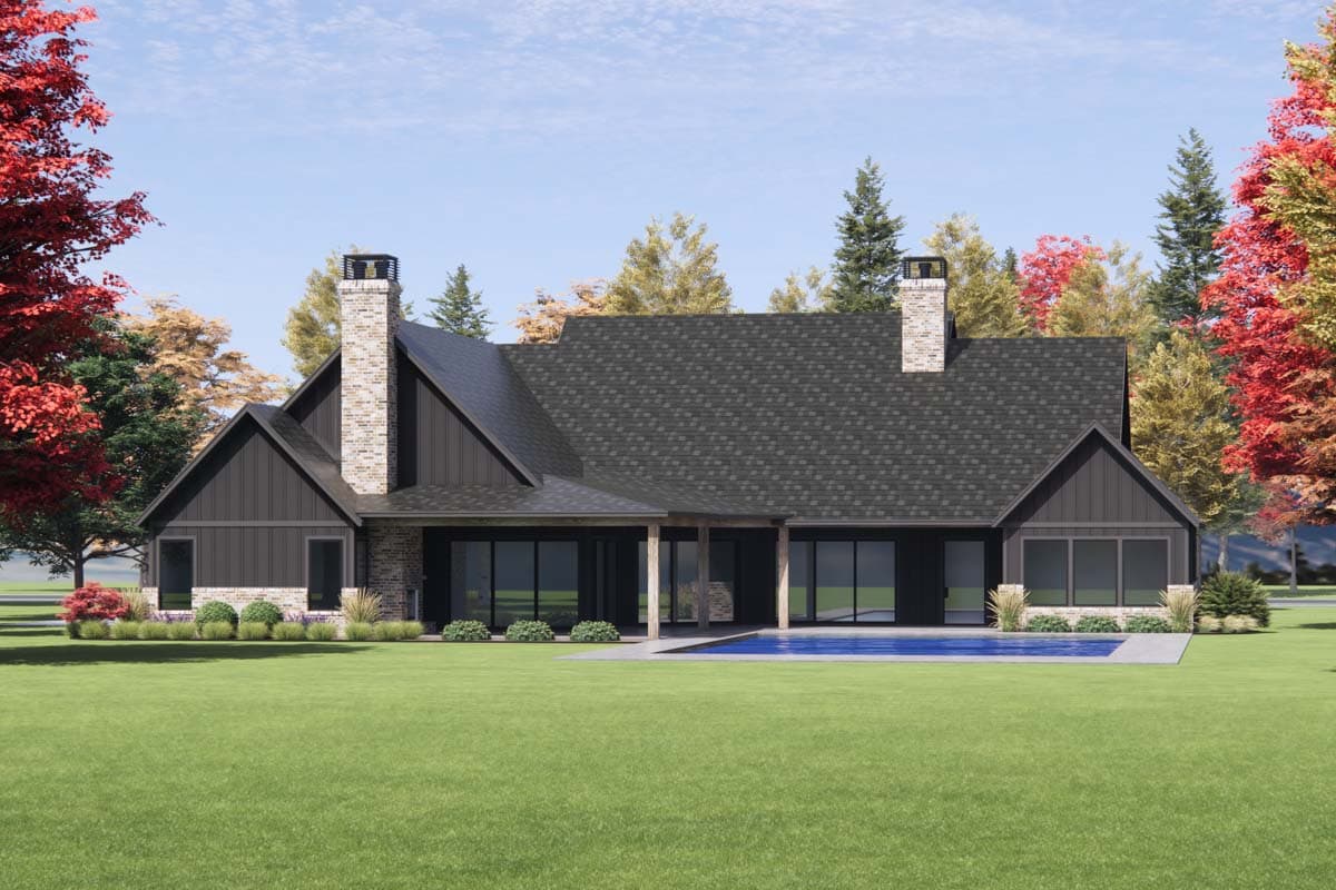 Plan 818112JSS: Transitional House Plan with Perfect Symmetry and Bonus Expansion - 4032 Sq Ft - Image #5 - European, Transitional