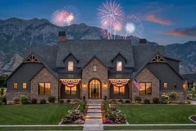 Transitional House Plan with Perfect Symmetry and Bonus Expansion - 4032 Sq Ft