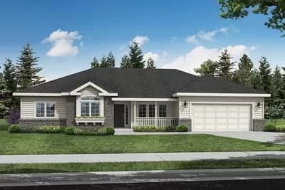 One-Story 4-Bed House Plan with Vaulted Great Room - 1970 Sq Ft