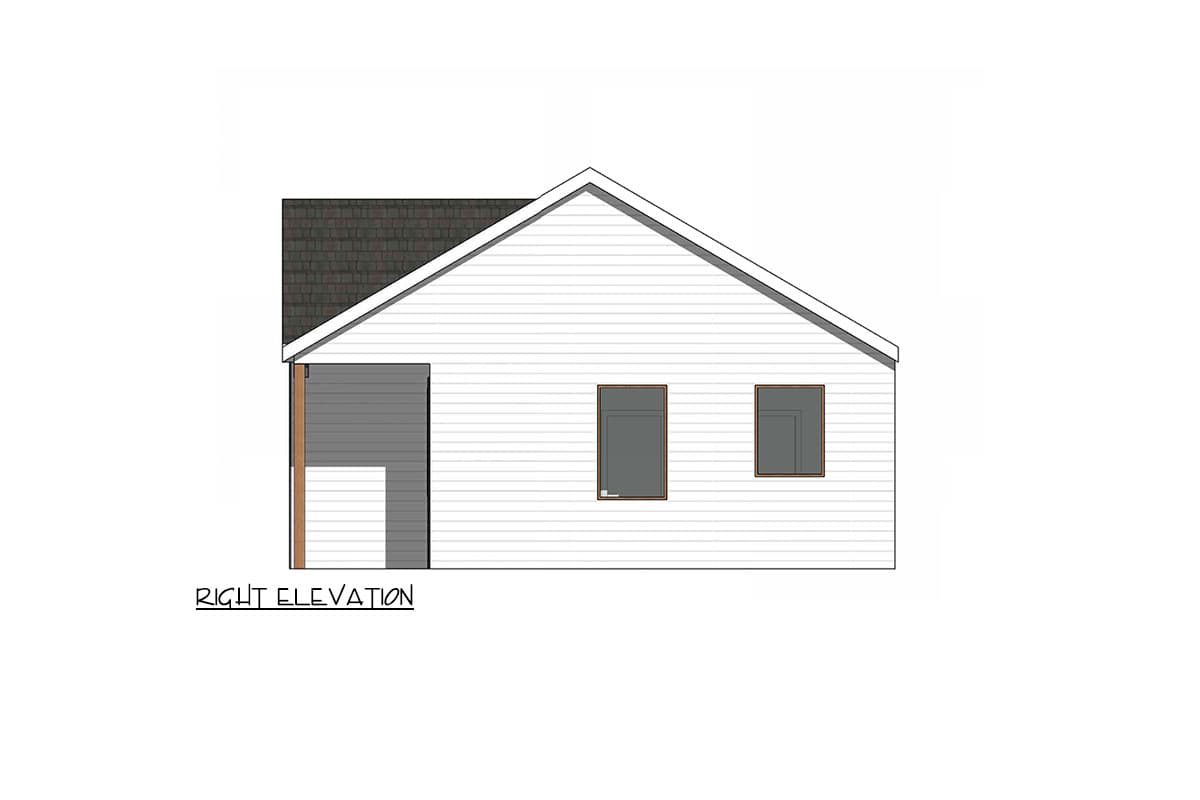 Plan 420126WNT: 1-Bed Traditional Cottage ADU with Front Entry Porch - 506 Sq Ft - Image #6 - Cabin, Cottage, Traditional