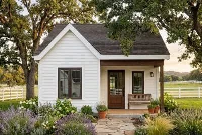 1-Bed Traditional Cottage ADU with Front Entry Porch - 506 Sq Ft
