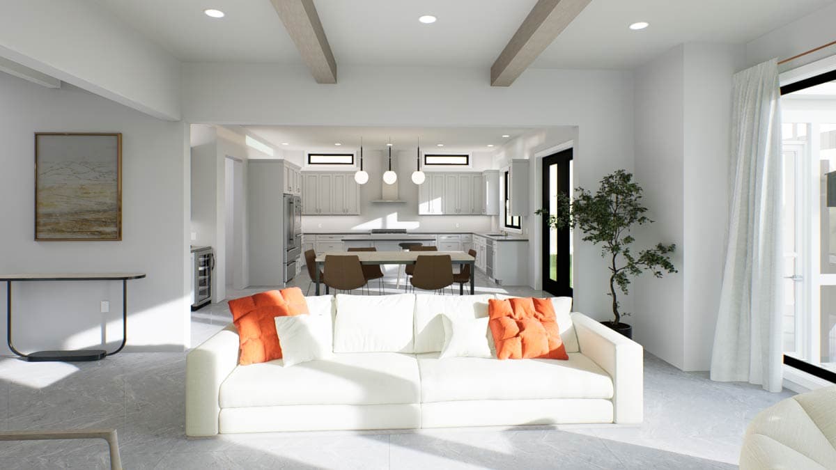 Plan 911033JVD: Transitional House Plan with 4 Beds and a 3-Car Garage - 3465 Sq Ft - Image #8 - New American, Transitional