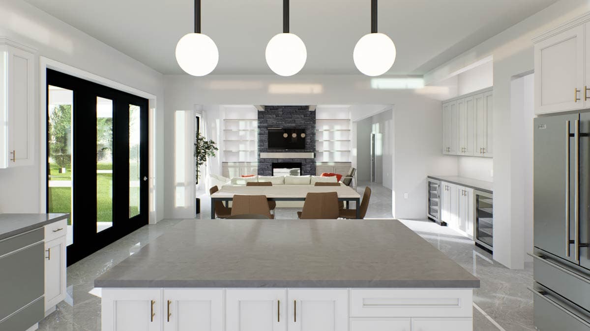 Plan 911033JVD: Transitional House Plan with 4 Beds and a 3-Car Garage - 3465 Sq Ft - Image #10 - New American, Transitional