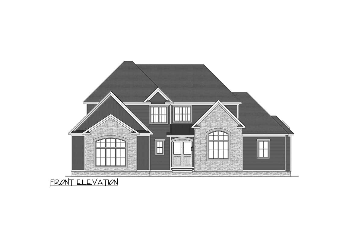 Plan 911033JVD: Transitional House Plan with 4 Beds and a 3-Car Garage - 3465 Sq Ft - Image #11 - New American, Transitional