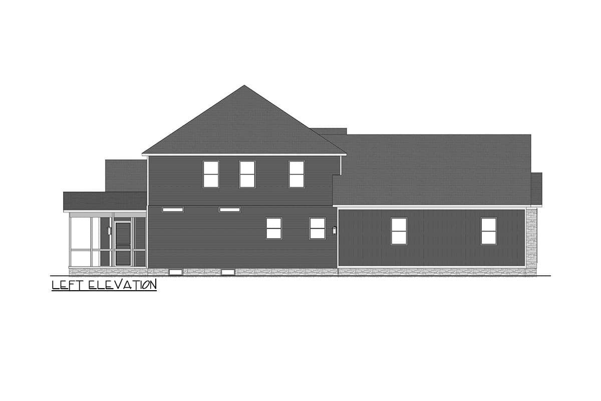 Plan 911033JVD: Transitional House Plan with 4 Beds and a 3-Car Garage - 3465 Sq Ft - Image #12 - New American, Transitional