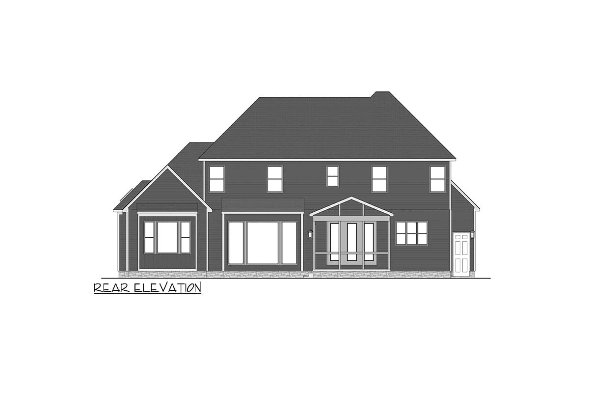 Plan 911033JVD: Transitional House Plan with 4 Beds and a 3-Car Garage - 3465 Sq Ft - Image #13 - New American, Transitional