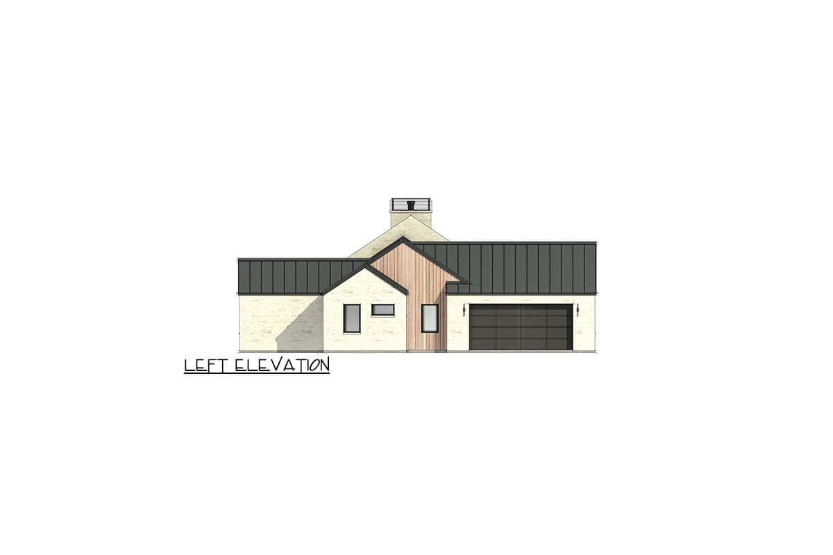 Plan 818114JSS: Contemporary Ranch House Plan with Center Entry - 2508 Sq Ft  - Image #7 - Contemporary, Hill Country, Ranch, Scandinavian