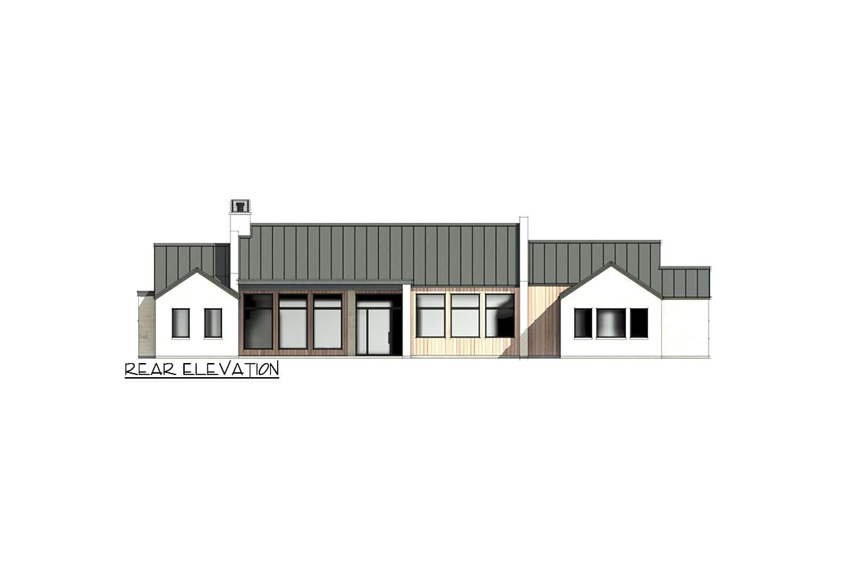 Plan 818114JSS: Contemporary Ranch House Plan with Center Entry - 2508 Sq Ft  - Image #8 - Contemporary, Hill Country, Ranch, Scandinavian