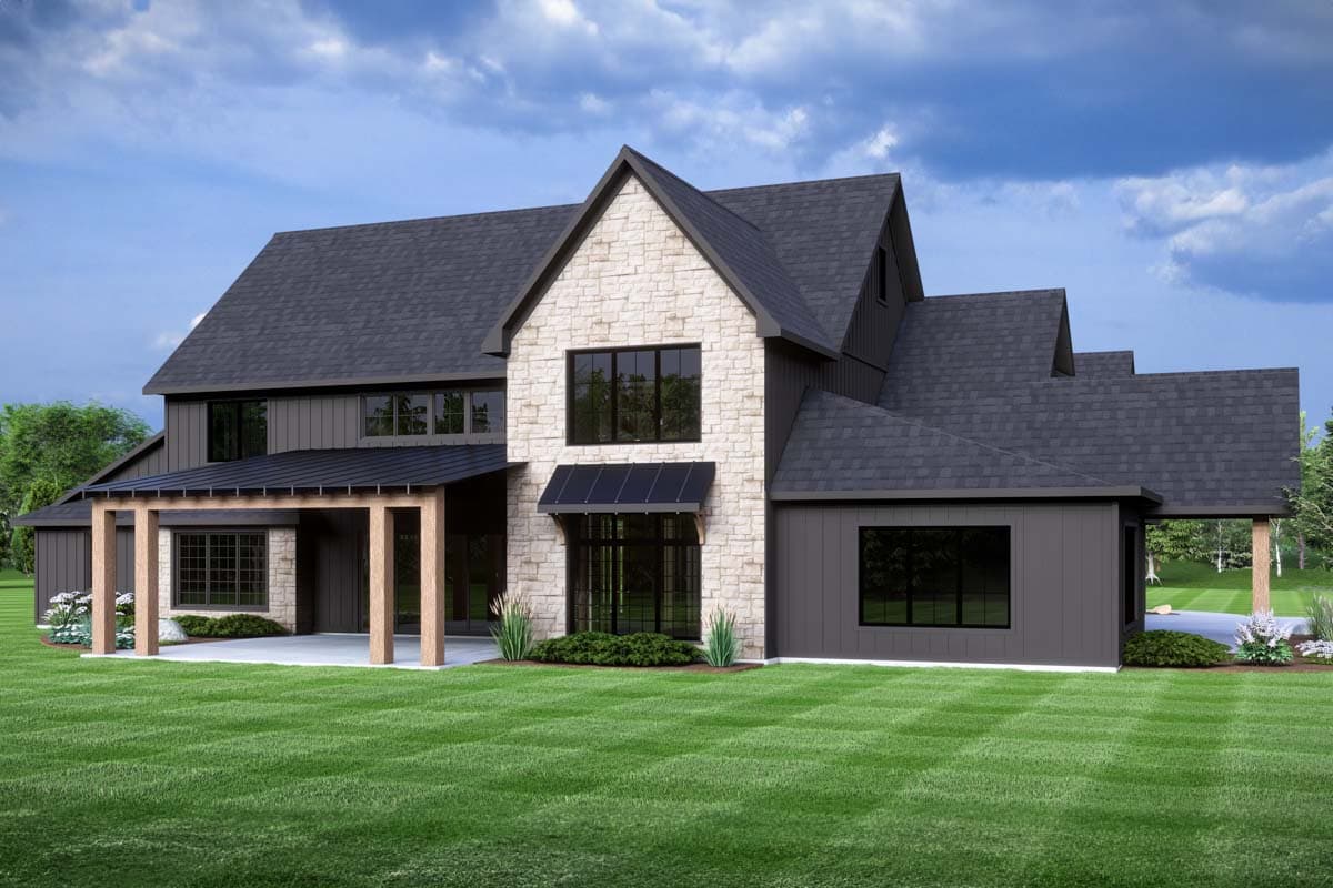 Plan 135248GRA: Elevated Mountain Craftsman House Plan with Two-Story Great Room and Main-Level Master - Image #4 - Craftsman, Mountain, New American