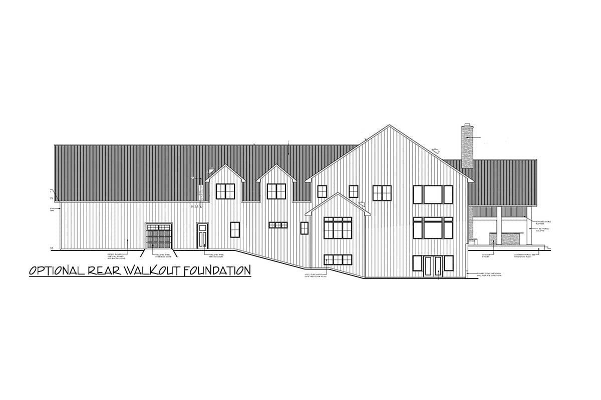 Plan 135249GRA: 5-Bed Barndominium-Style House Plan with 5-Car Garage - 6218 Sq Ft - Image #20 - Barndominium, Country, Farmhouse, Modern Farmhouse, New American
