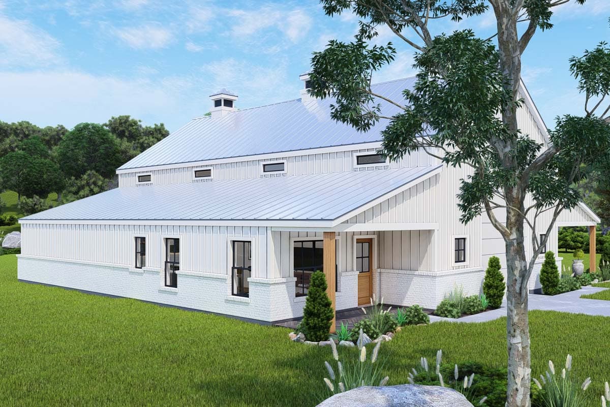 Plan 25439TF: Barn-Like RV-Friendly Garage with Workshop, Carport and Apartment - Image #10 - Barndominium, Country, Traditional