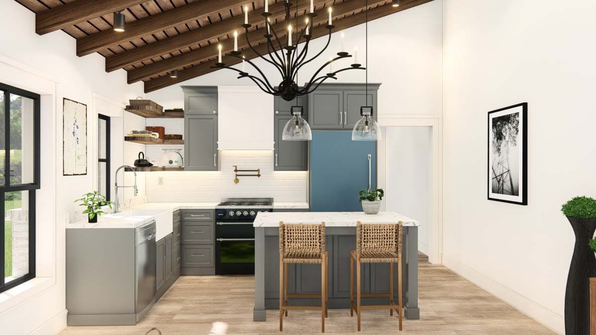 Plan 25439TF: Barn-Like RV-Friendly Garage with Workshop, Carport and Apartment - Image #13 - Barndominium, Country, Traditional
