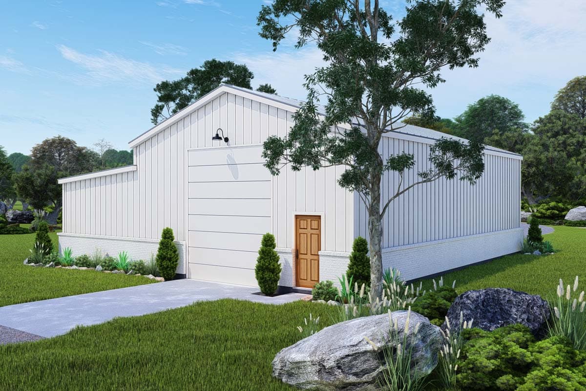 Plan 25440TF: Drive-Through RV Garage Workshop with 395 Square Feet of Living Quarters - Image #9 - Traditional