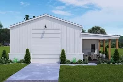Drive-Through RV Garage Workshop with 395 Square Feet of Living Quarters