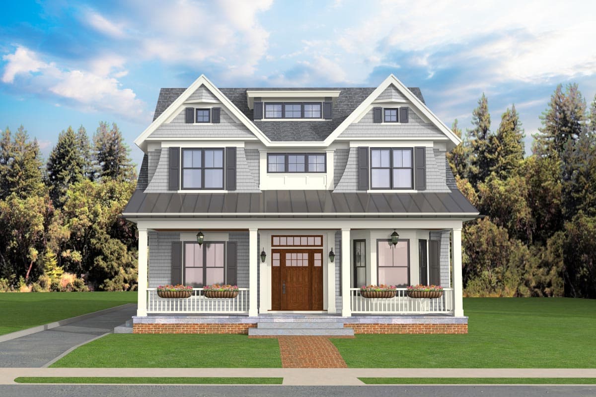 Plan 654018KNA: 5-Bed Modern Colonial House Plan with 3rd Floor Flex Room - 2799 Sq Ft - Image #20 - Colonial, Contemporary, Cottage, New American, Traditional