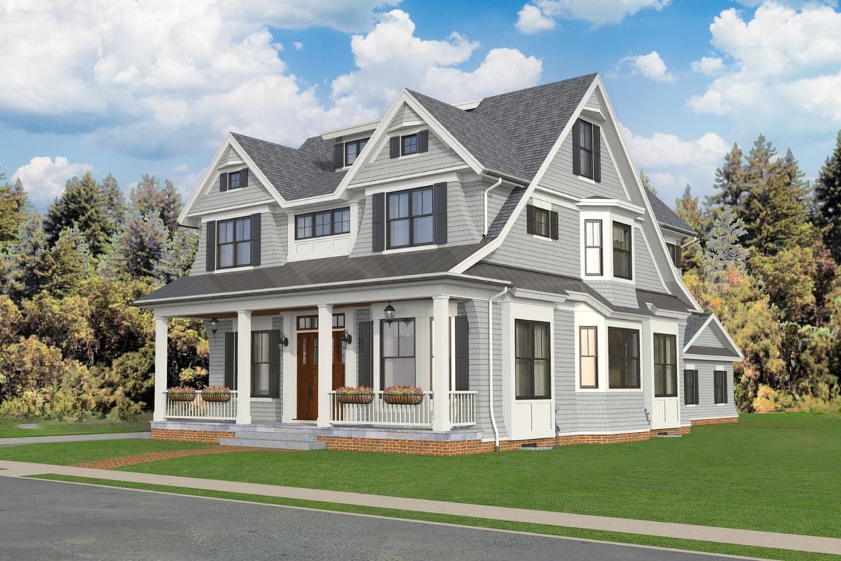 Plan 654018KNA: 5-Bed Modern Colonial House Plan with 3rd Floor Flex Room - 2799 Sq Ft - Image #21 - Colonial, Contemporary, Cottage, New American, Traditional