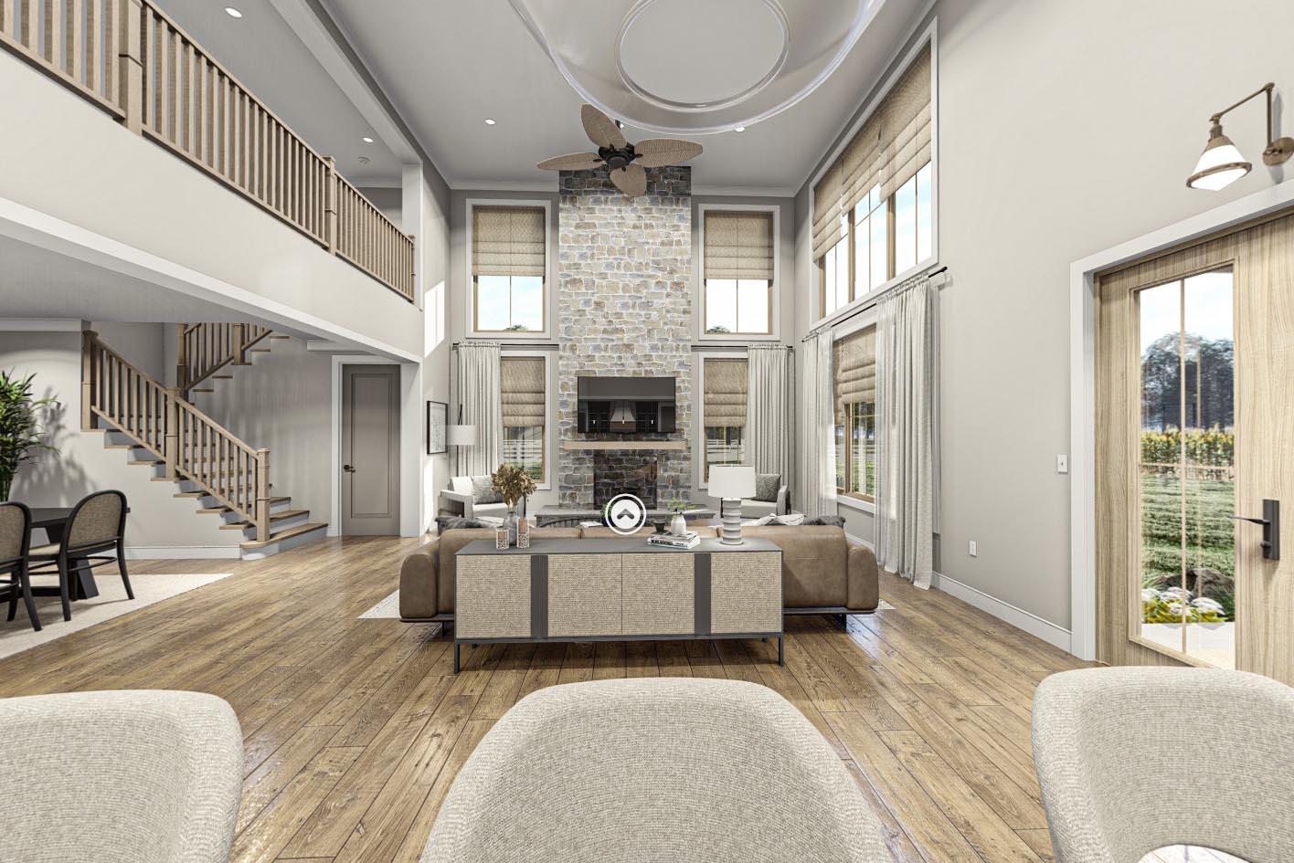 Plan 623319DJ: 4-Bed Barndominium-Style House Plan with Loft Overlook - 3263 Sq Ft - Virtual Tour Cover Image - Barndominium, Country, Traditional
