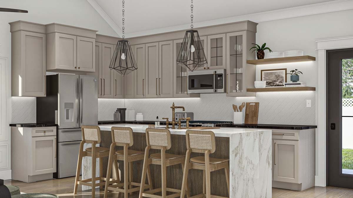 Plan 623320DJ: Modern Cottage ADU with Front Porch - Image #5 - Cabin, Cottage, Country