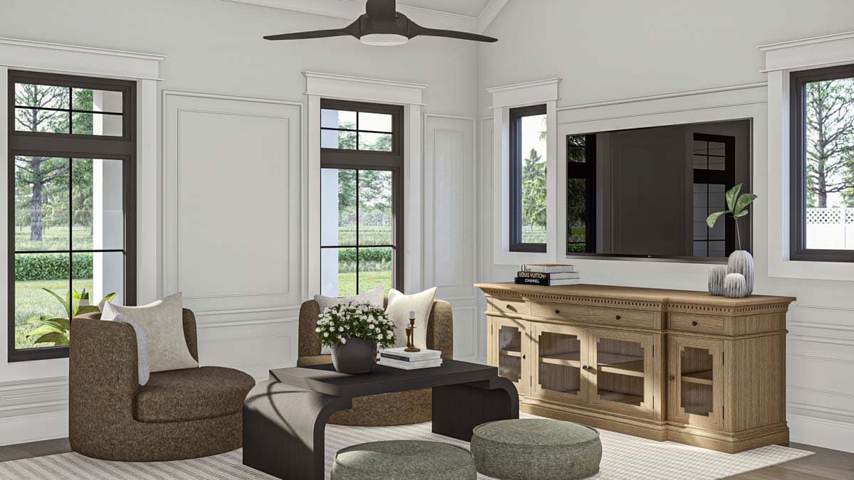 Plan 623320DJ: Modern Cottage ADU with Front Porch - Image #7 - Cabin, Cottage, Country