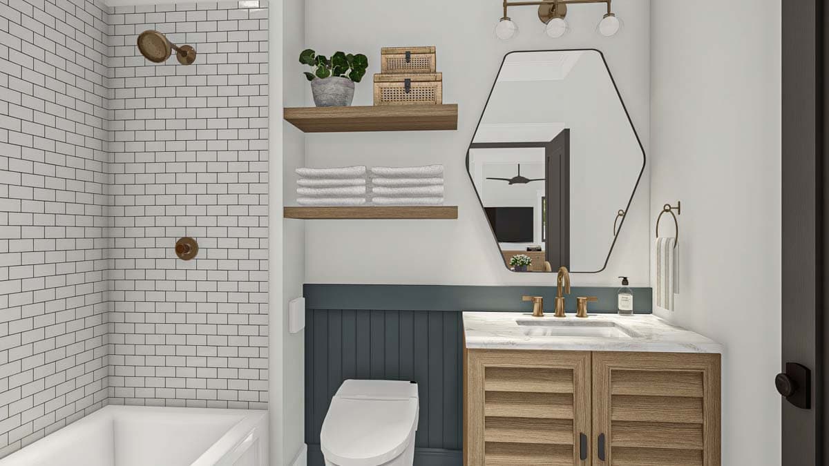 Plan 623320DJ: Modern Cottage ADU with Front Porch - Image #10 - Cabin, Cottage, Country