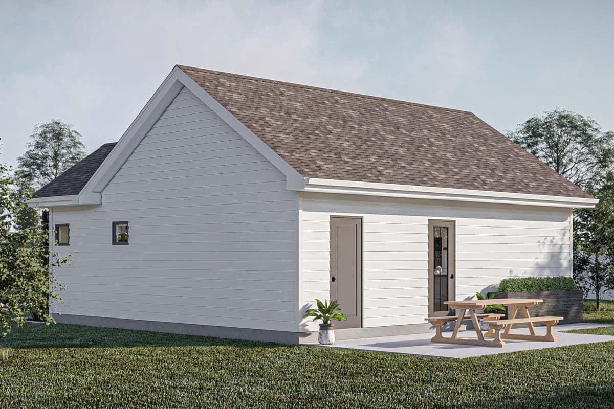 Plan 623320DJ: Modern Cottage ADU with Front Porch - Image #12 - Cabin, Cottage, Country