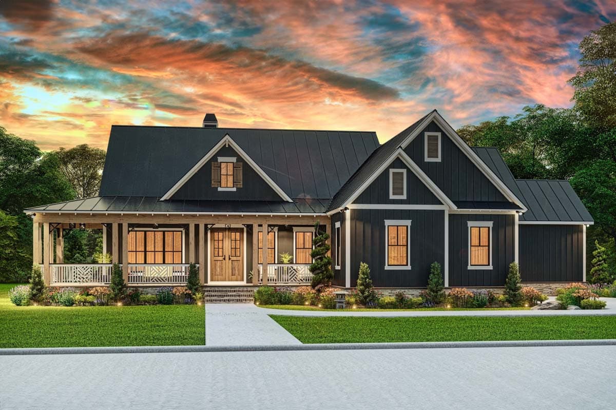 Plan 25822GE: Classic 3-Bed Country Farmhouse Plan with Home Office - 2761 Sq Ft - Image #8 - Country, Craftsman, Farmhouse, Modern Farmhouse, Traditional
