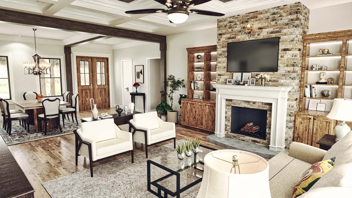 Plan 25822GE: Classic 3-Bed Country Farmhouse Plan with Home Office - 2761 Sq Ft - Image #11 - Country, Craftsman, Farmhouse, Modern Farmhouse, Traditional