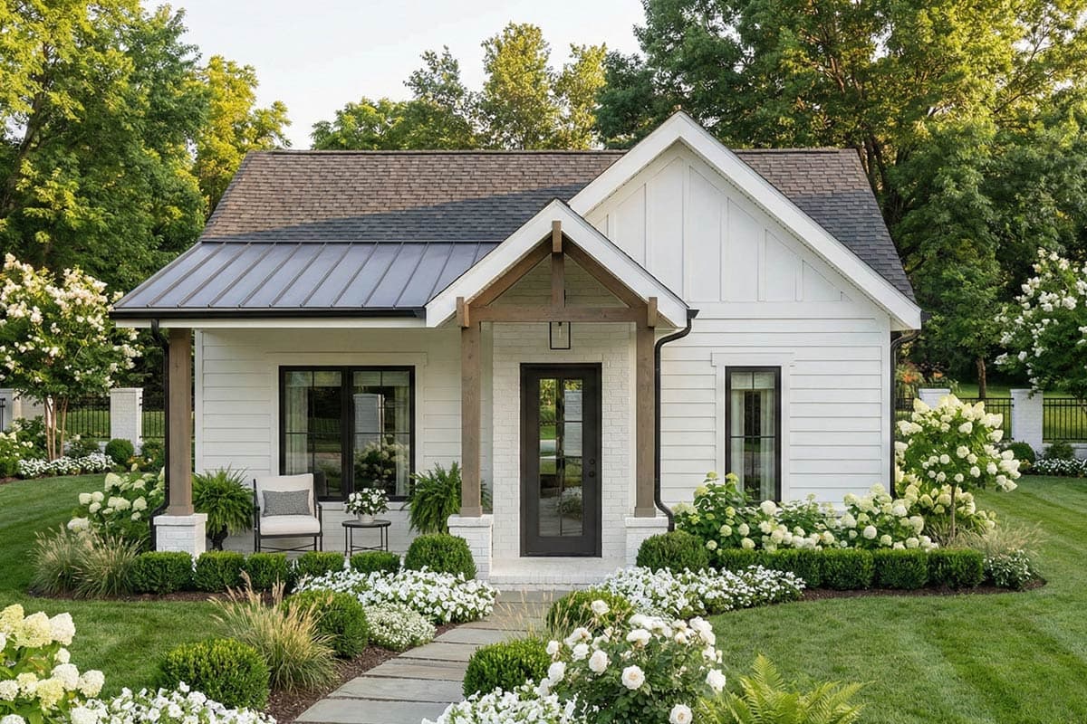 Plan 623321DJ: New American Style ADU with Tidy Front Porch - 651 Sq Ft - Image #2 - Cabin, Cottage, Country, Traditional