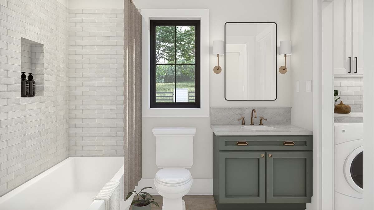 Plan 623321DJ: New American Style ADU with Tidy Front Porch - 651 Sq Ft - Image #9 - Cabin, Cottage, Country, Traditional
