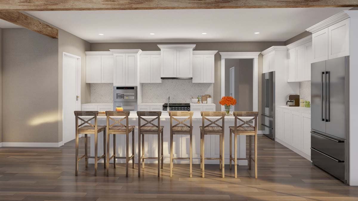 Plan 70871MK: Modern Farmhouse with Outdoor Kitchen and Fireplace - 2552 Sq Ft - Image #7 - Country, Farmhouse, Modern Farmhouse