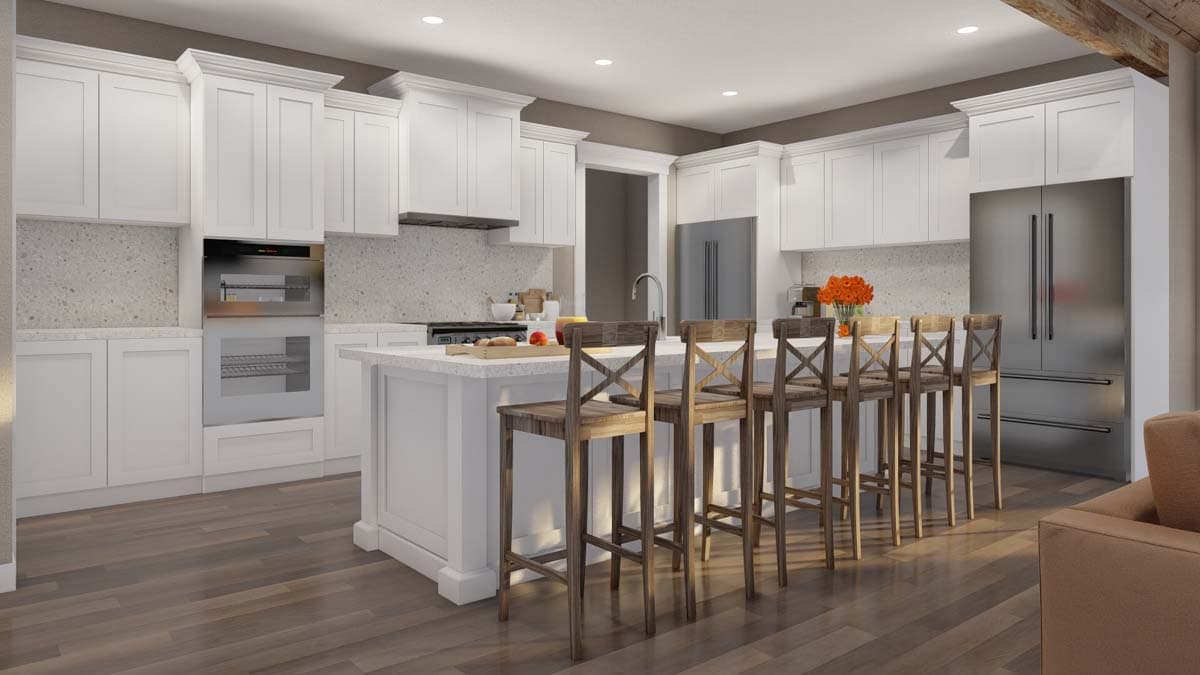 Plan 70871MK: Modern Farmhouse with Outdoor Kitchen and Fireplace - 2552 Sq Ft - Image #8 - Country, Farmhouse, Modern Farmhouse