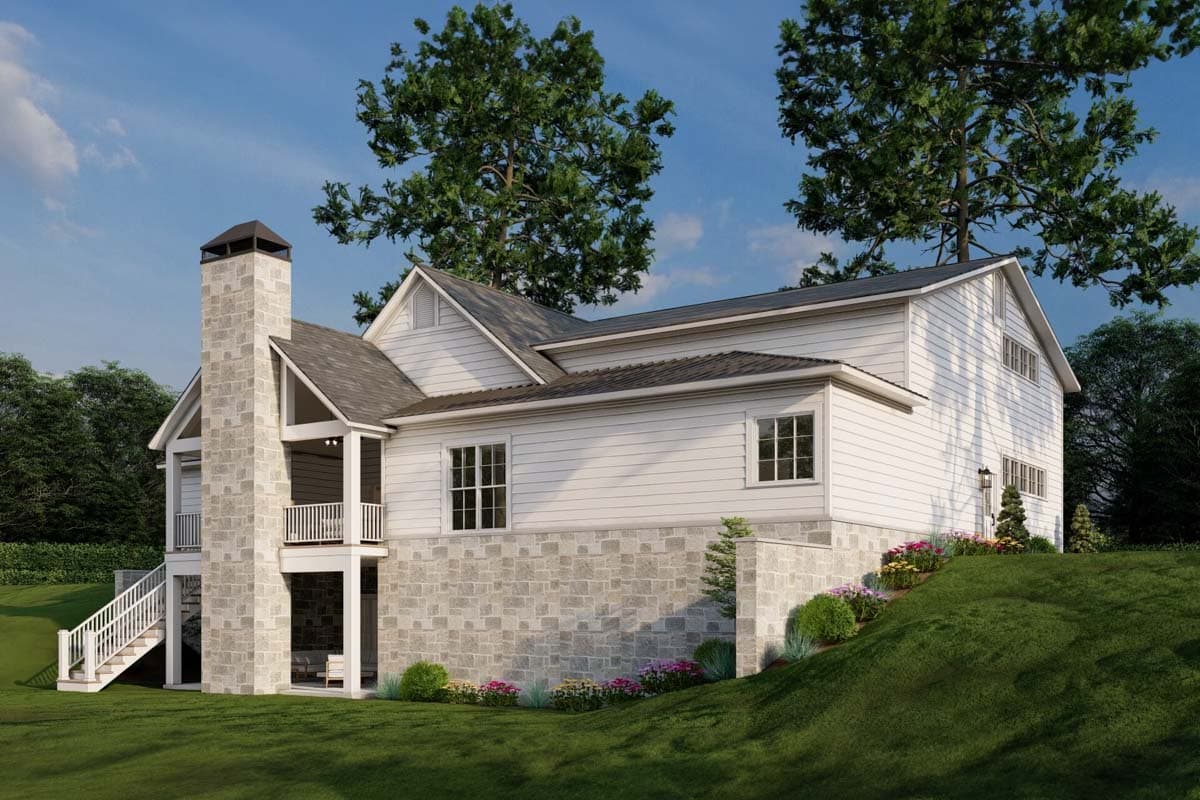 Plan 70871MK: Modern Farmhouse with Outdoor Kitchen and Fireplace - 2552 Sq Ft - Image #13 - Country, Farmhouse, Modern Farmhouse
