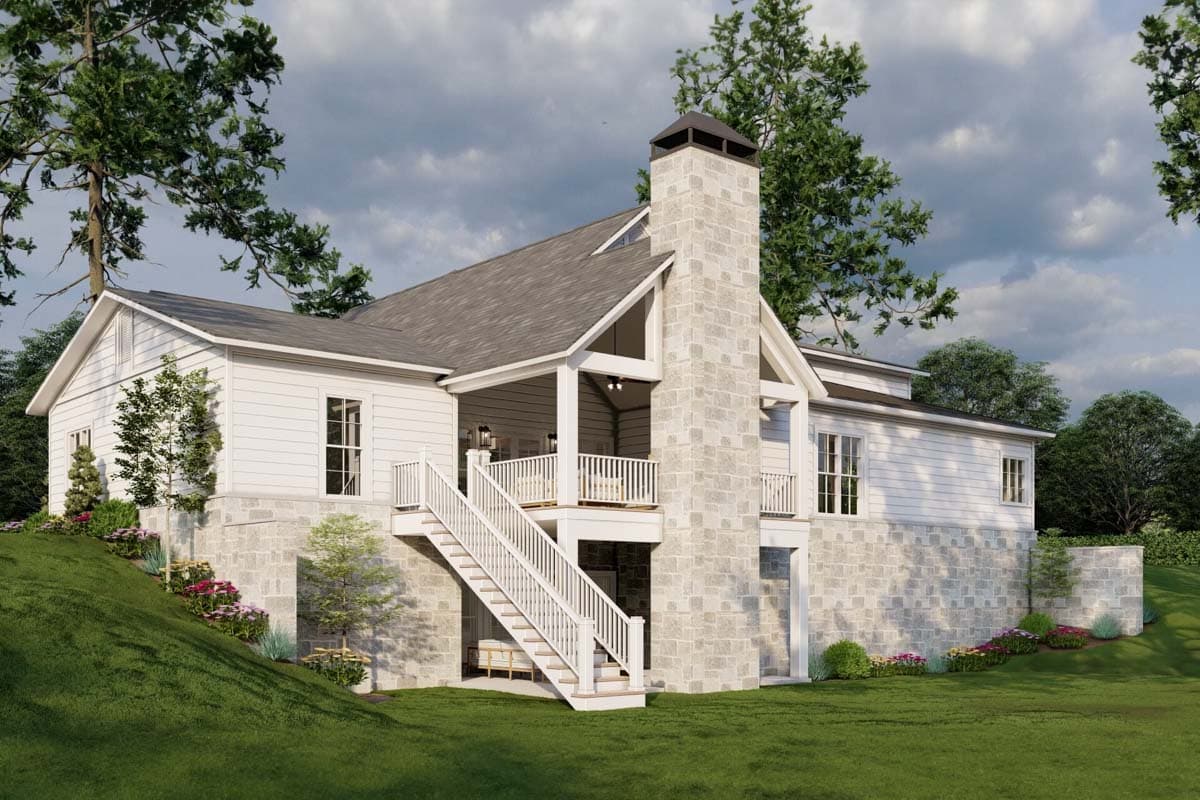 Plan 70871MK: Modern Farmhouse with Outdoor Kitchen and Fireplace - 2552 Sq Ft - Image #14 - Country, Farmhouse, Modern Farmhouse