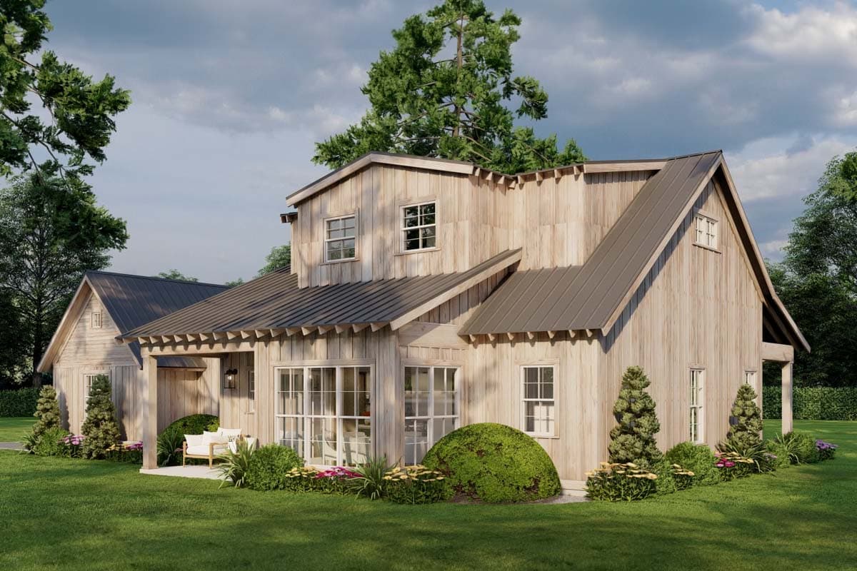 Plan 70872MK: 3-Bed Rustic House Plan with Sun Room and Upstairs Bunk Room - 1873 Sq Ft - Image #14 - Country, Rustic