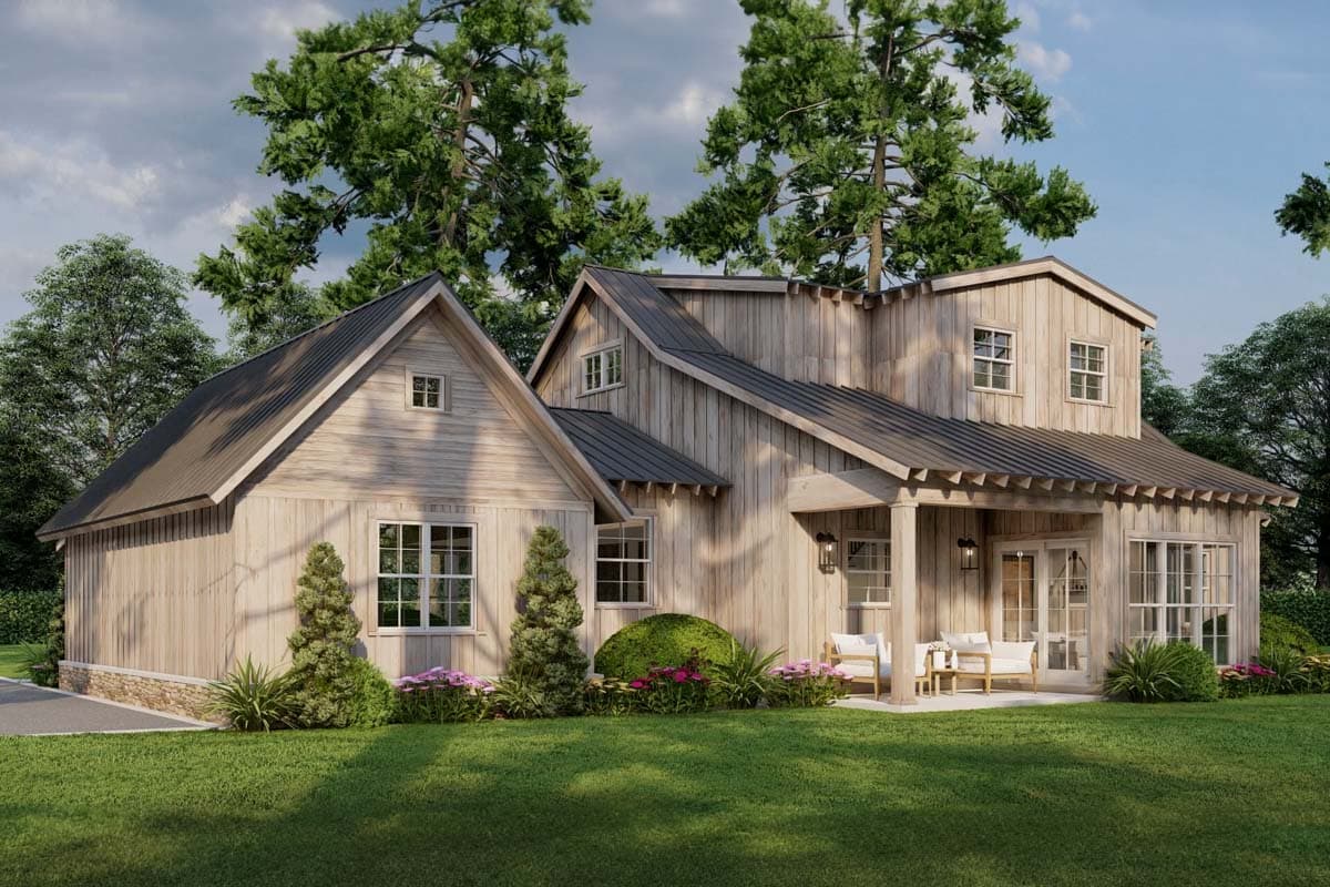 Plan 70872MK: 3-Bed Rustic House Plan with Sun Room and Upstairs Bunk Room - 1873 Sq Ft - Image #15 - Country, Rustic