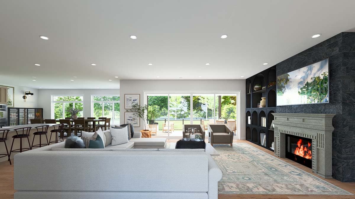 Plan 61483UT: Mountain Ranch Home Plan with Lower Level Expansion - 4057 Sq Ft - Image #7 - Mountain, New American, Ranch