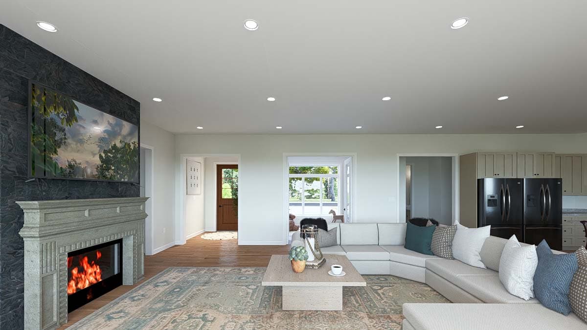 Plan 61483UT: Mountain Ranch Home Plan with Lower Level Expansion - 4057 Sq Ft - Image #10 - Mountain, New American, Ranch