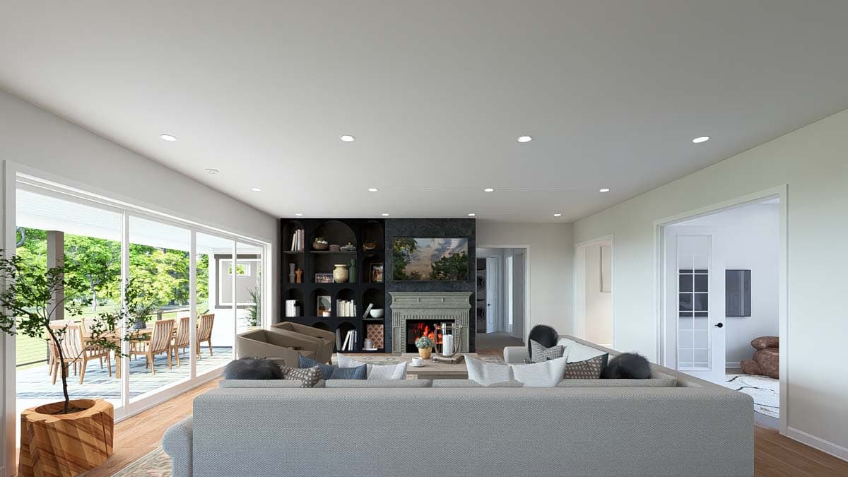 Plan 61483UT: Mountain Ranch Home Plan with Lower Level Expansion - 4057 Sq Ft - Image #11 - Mountain, New American, Ranch