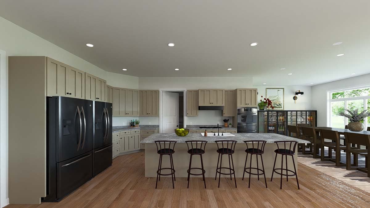 Plan 61483UT: Mountain Ranch Home Plan with Lower Level Expansion - 4057 Sq Ft - Image #12 - Mountain, New American, Ranch