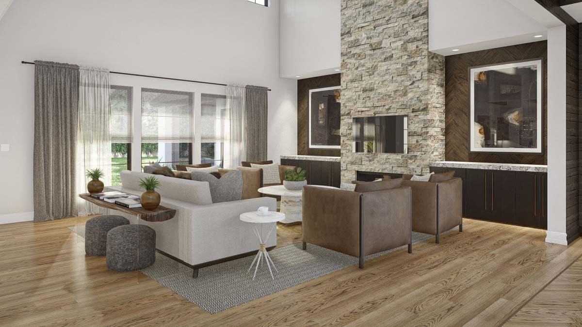 Plan 623322DJ: 5 Bed Luxury House Plan with 3 Garages - 4987 Sq Ft - Image #9 - Country, European