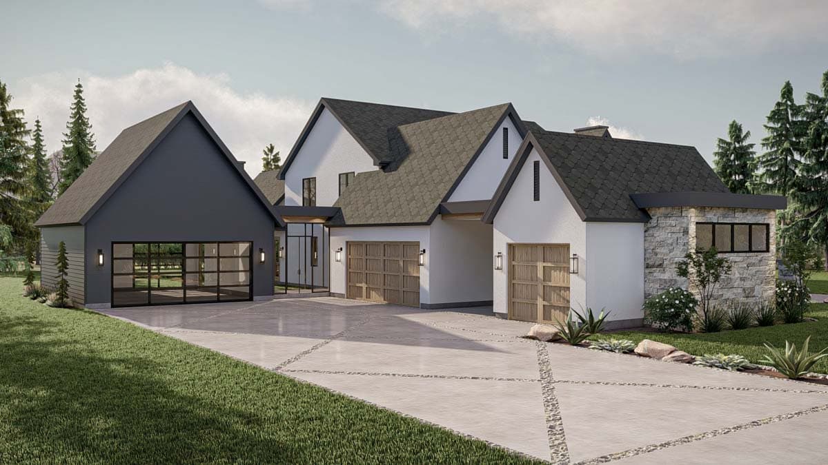 Plan 623322DJ: 5 Bed Luxury House Plan with 3 Garages - 4987 Sq Ft - Image #26 - Country, European